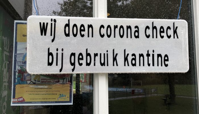 Corona check bi gebruik kantine VV Albatross